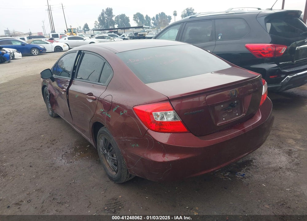 2012 HONDA CIVIC SDN LX VIN: 19XFB2F59CE389557