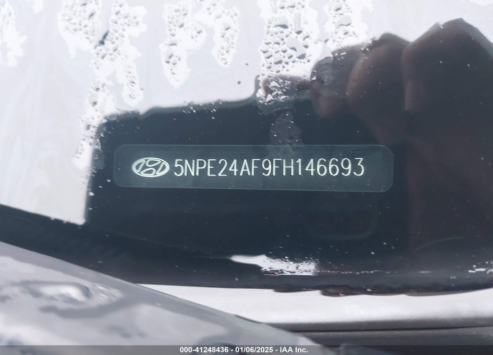 2015 HYUNDAI SONATA SE VIN: 5NPE24AF9FH146693