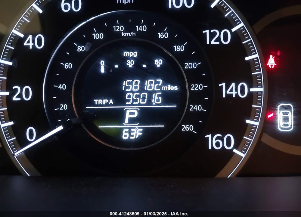 2013 HONDA ACCORD EXL VIN: 1HGCR2F85DA027174