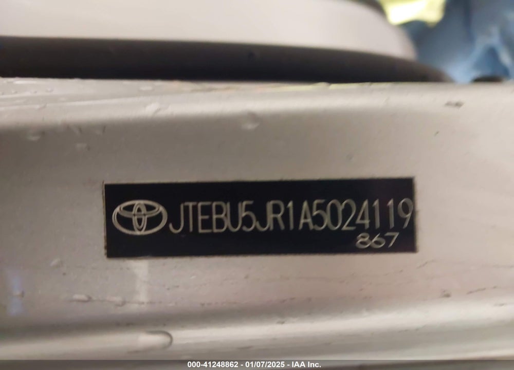 2010 TOYOTA 4RUNNER SR5 V6 VIN: JTEBU5JR1A5024119