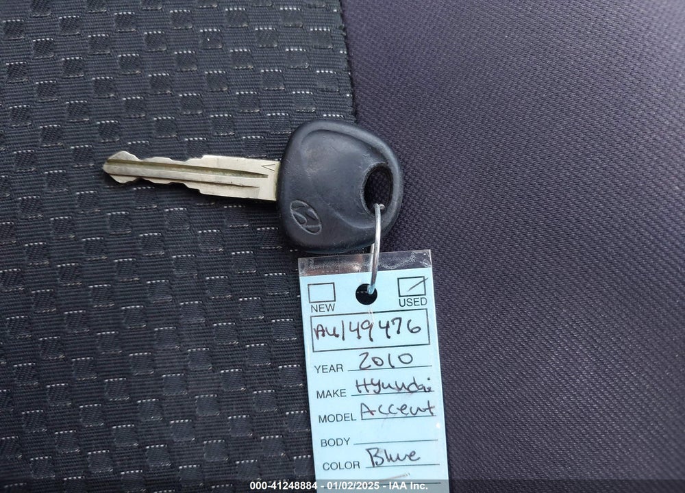 2010 HYUNDAI ACCENT GS VIN: KMHCM3AC0AU149476