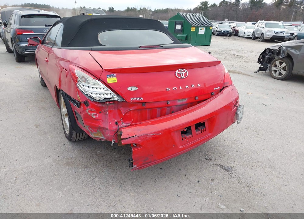 2007 TOYOTA CAMRY SOLARA SLE VIN: 4T1FA38P17U118468
