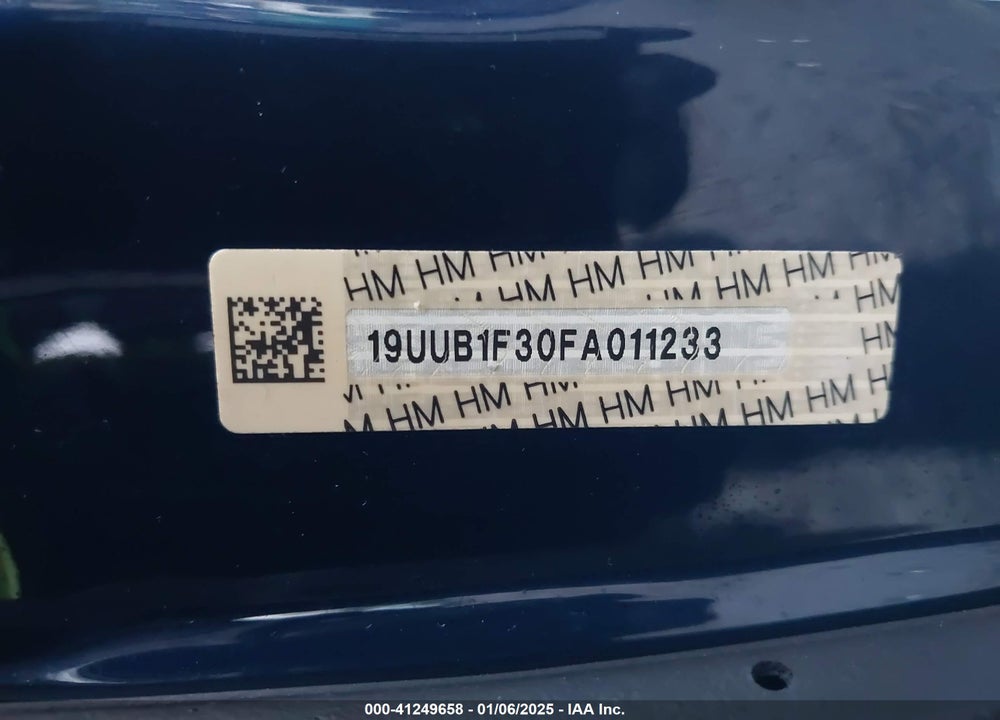2015 ACURA TLX VIN: 19UUB1F30FA011233