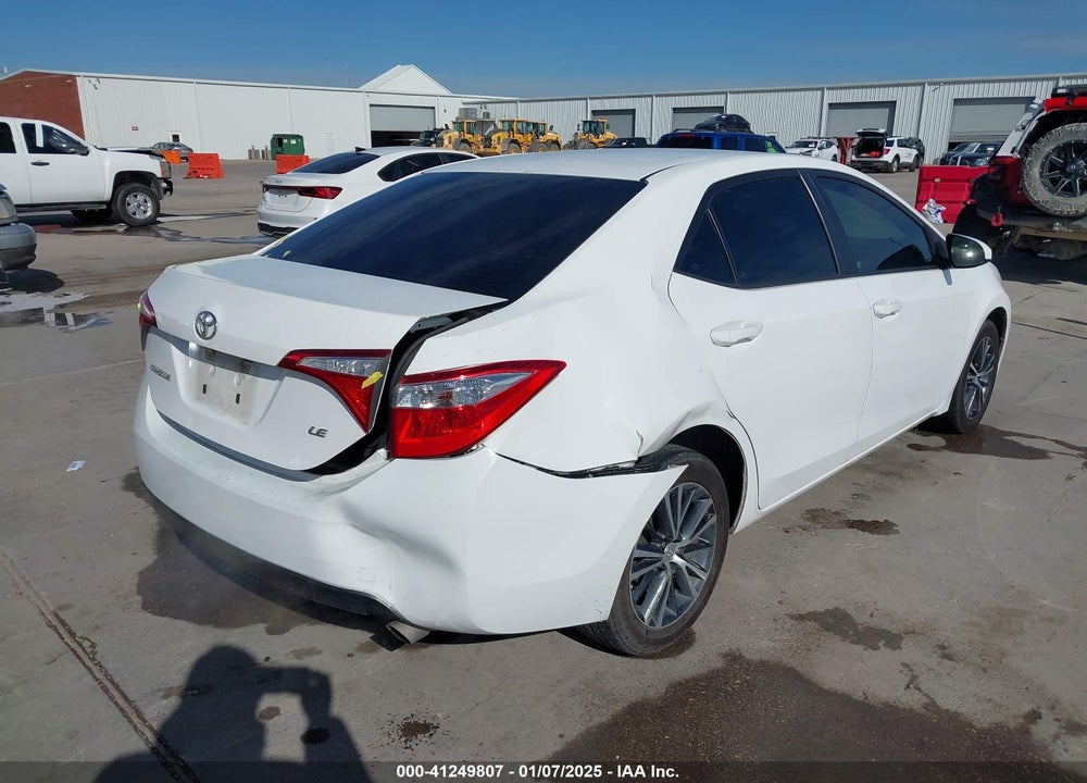2016 TOYOTA COROLLA VIN: 5YFBURHE2GP548602