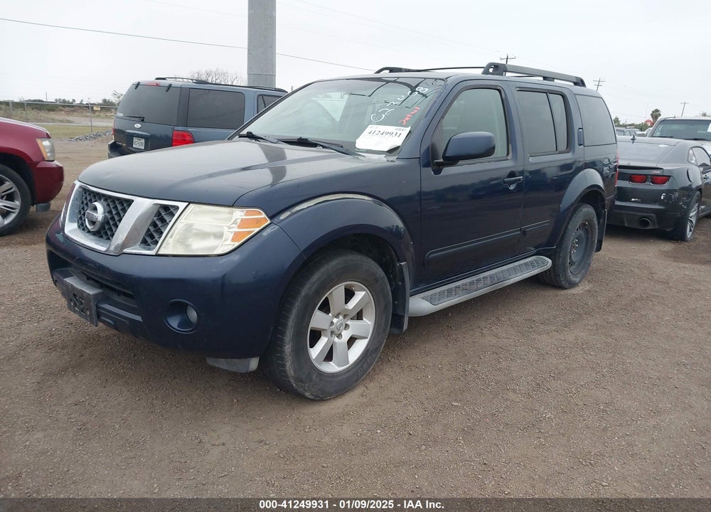 2008 NISSAN PATHFINDER SE VIN: 5N1AR18U08C623468