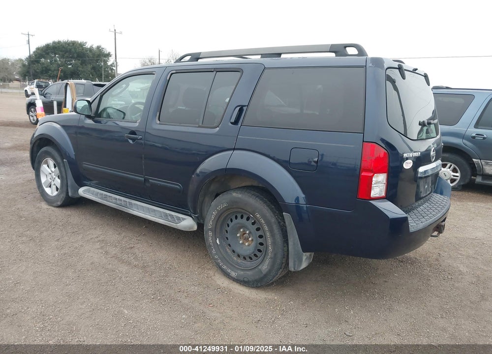 2008 NISSAN PATHFINDER SE VIN: 5N1AR18U08C623468