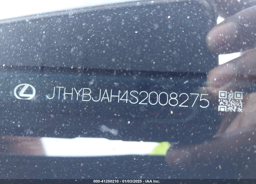 2025 LEXUS UX 300H VIN: JTHYBJAH4S2008275