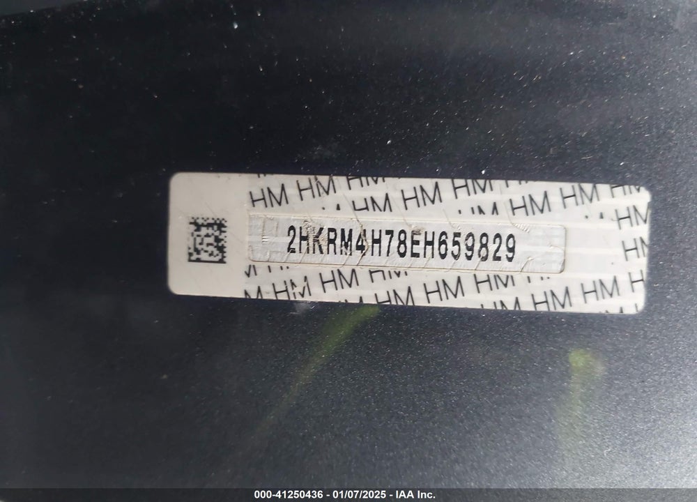 2014 HONDA CR-V EX-L VIN: 2HKRM4H78EH659829