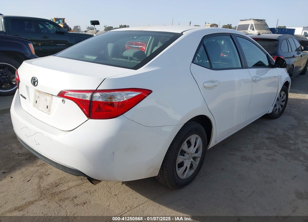 2016 TOYOTA COROLLA VIN: 5YFBURHE0GP553166
