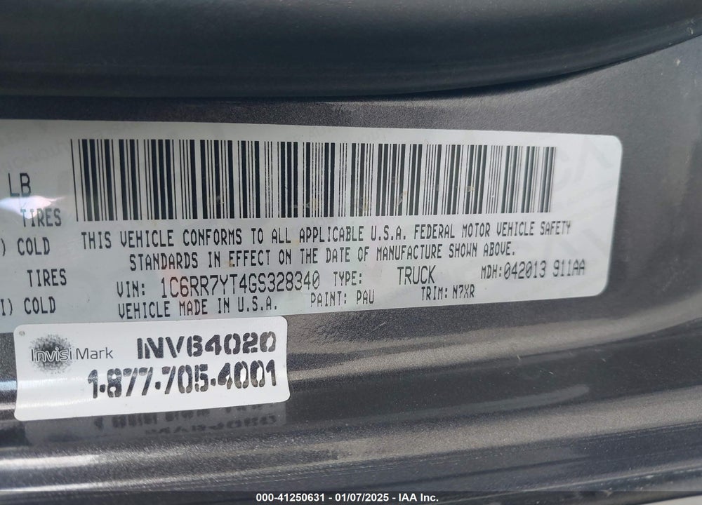 2016 RAM 1500 VIN: 1C6RR7YT4GS328340