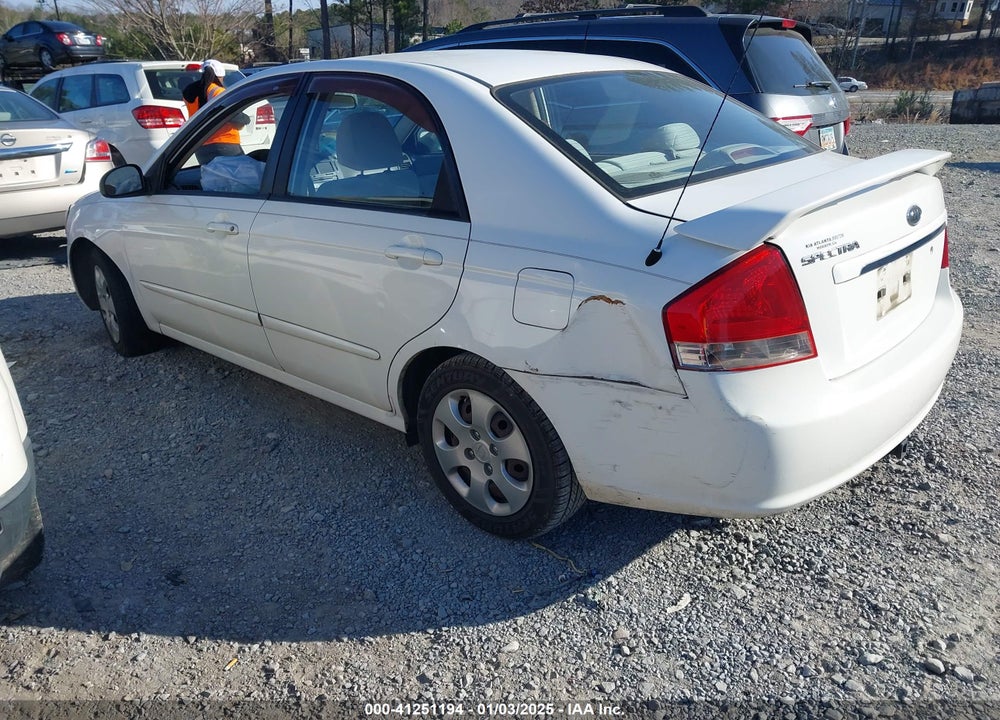 2009 KIA SPECTRA VIN: KNAFE221595596037