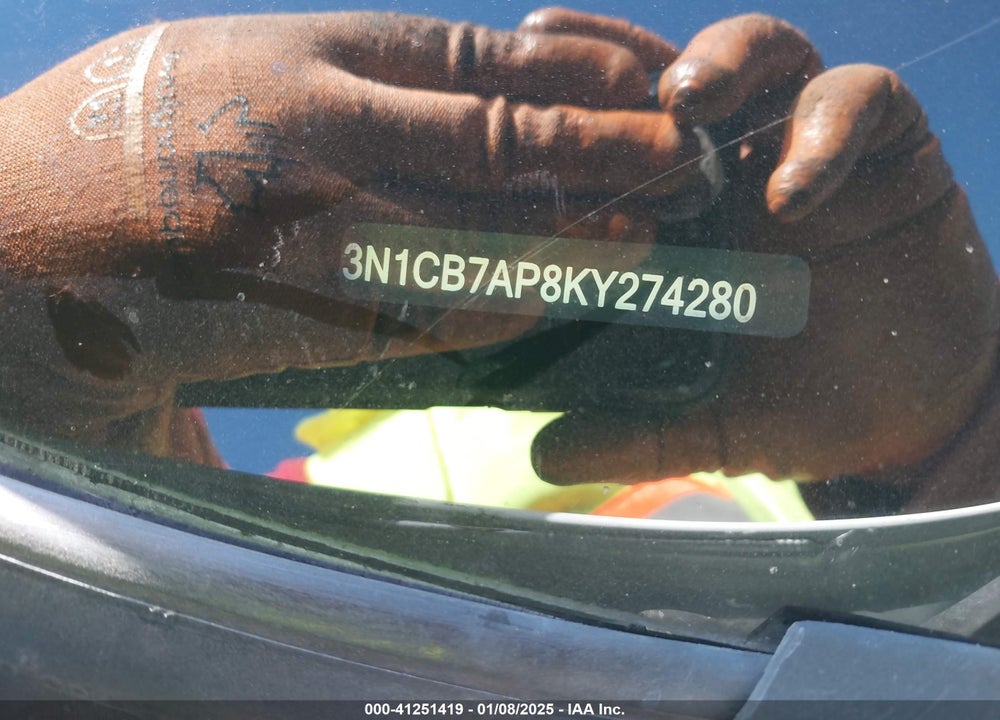 2019 NISSAN SENTRA VIN: 3N1CB7AP8KY274280