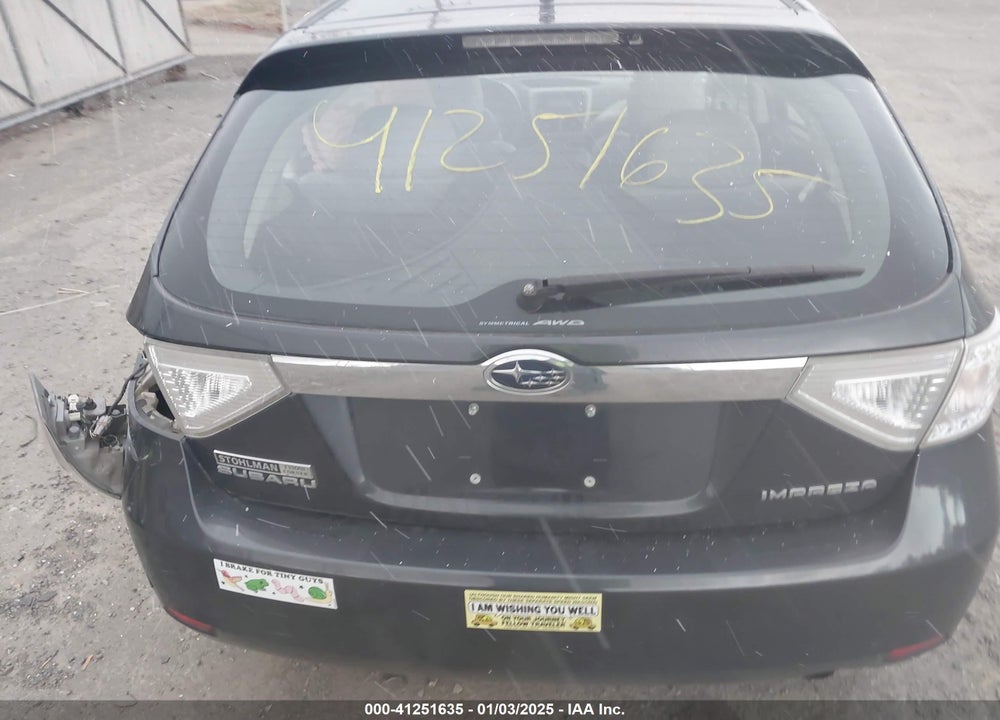 2009 SUBARU IMPREZA VIN: JF1GH60699H817230