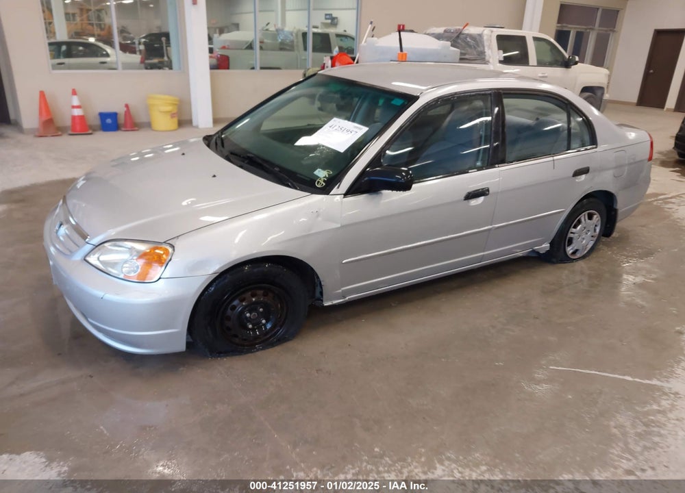 2001 HONDA CIVIC LX VIN: 1HGES165X1L071698