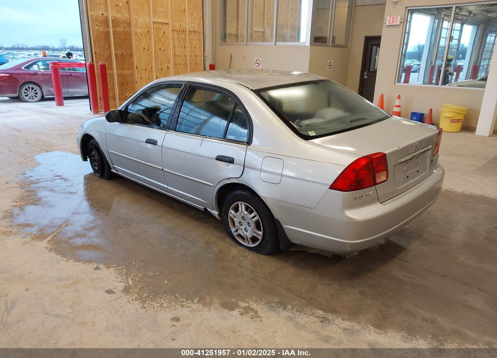 2001 HONDA CIVIC LX VIN: 1HGES165X1L071698