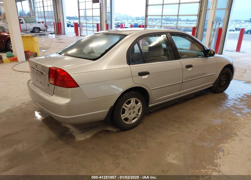 2001 HONDA CIVIC LX VIN: 1HGES165X1L071698