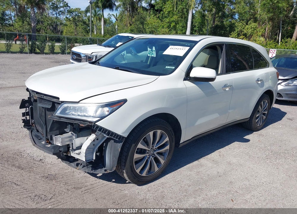 2015 ACURA MDX TECHNOLOGY PACKAGE VIN: 5FRYD4H47FB004951