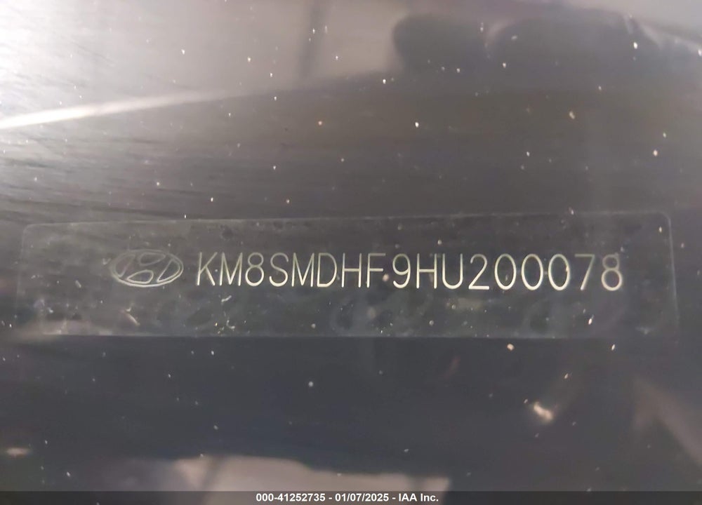 2017 HYUNDAI SANTA FE SE VIN: KM8SMDHF9HU200078