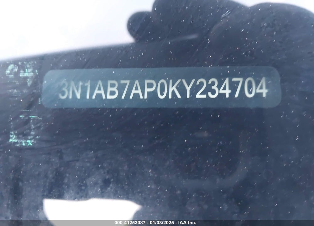 2019 NISSAN SENTRA SV VIN: 3N1AB7AP0KY234704