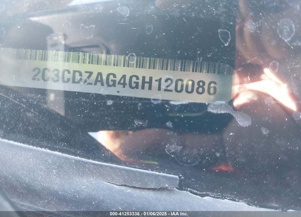 2016 DODGE CHALLENGER VIN: 2C3CDZAG4GH120086
