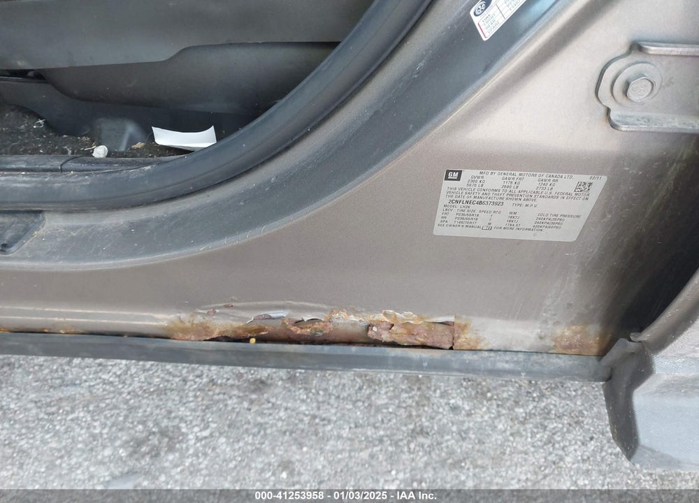 2011 CHEVROLET EQUINOX 2LT VIN: 2CNFLNEC4B6373923