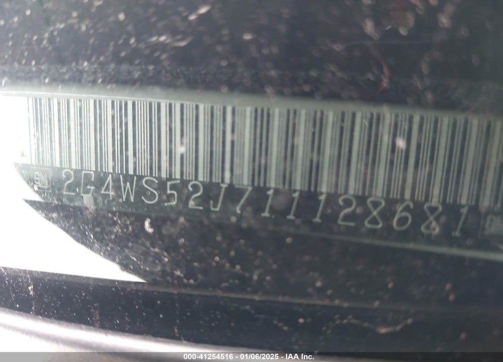 2001 BUICK CENTURY CUSTOM VIN: 2G4WS52J711128681