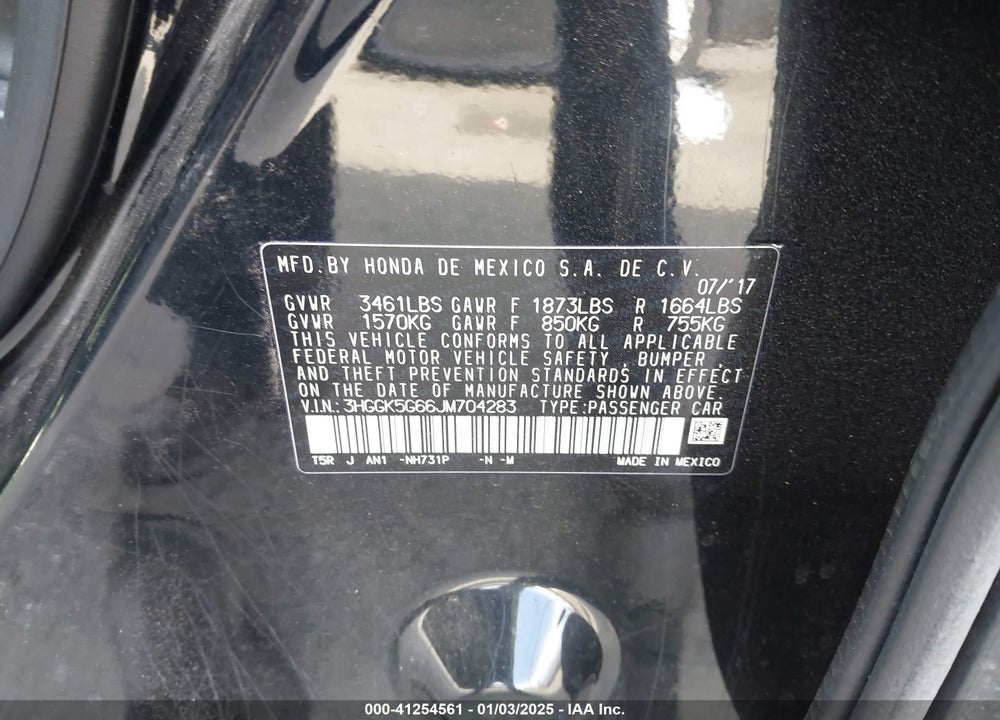 2018 HONDA FIT SPORT VIN: 3HGGK5G66JM704283