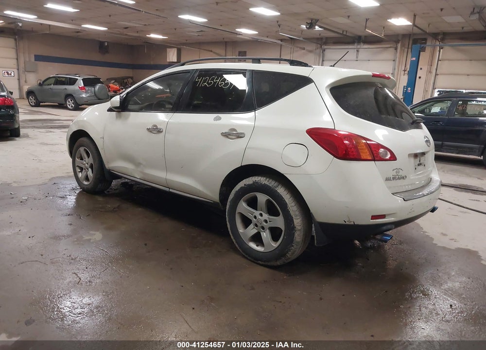 2009 NISSAN MURANO S VIN: JN8AZ18W59W104748