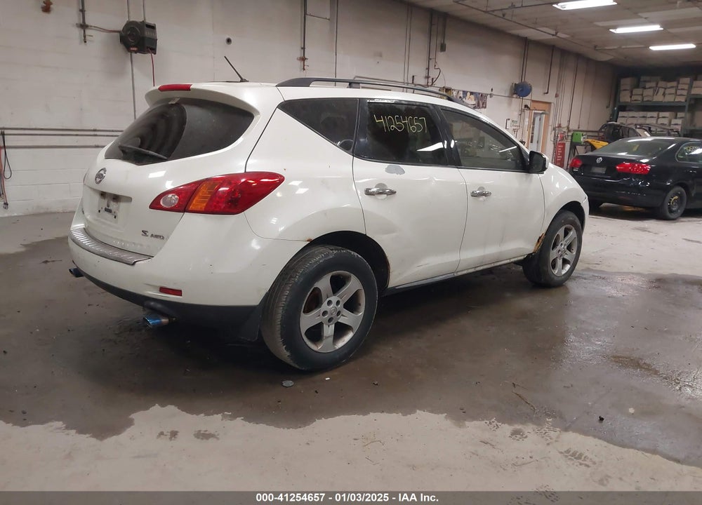 2009 NISSAN MURANO S VIN: JN8AZ18W59W104748