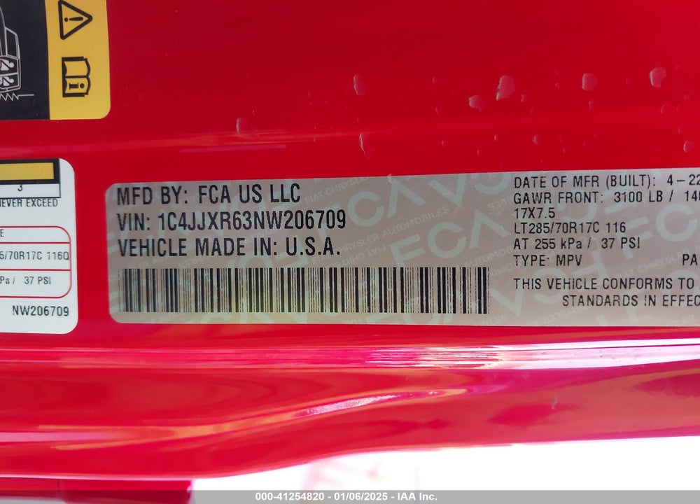 2022 JEEP WRANGLER 4XE UNLIMITED RUBICON 4X4 VIN: 1C4JJXR63NW206709