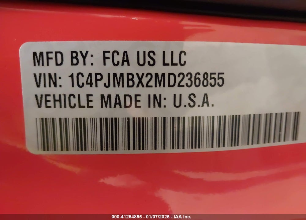 2021 JEEP CHEROKEE TRAILHAWK 4X4 VIN: 1C4PJMBX2MD236855