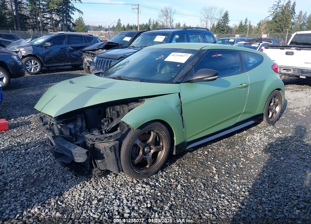 2014 HYUNDAI VELOSTER TURBO W/BLACK VIN: KMHTC6AE6EU192408