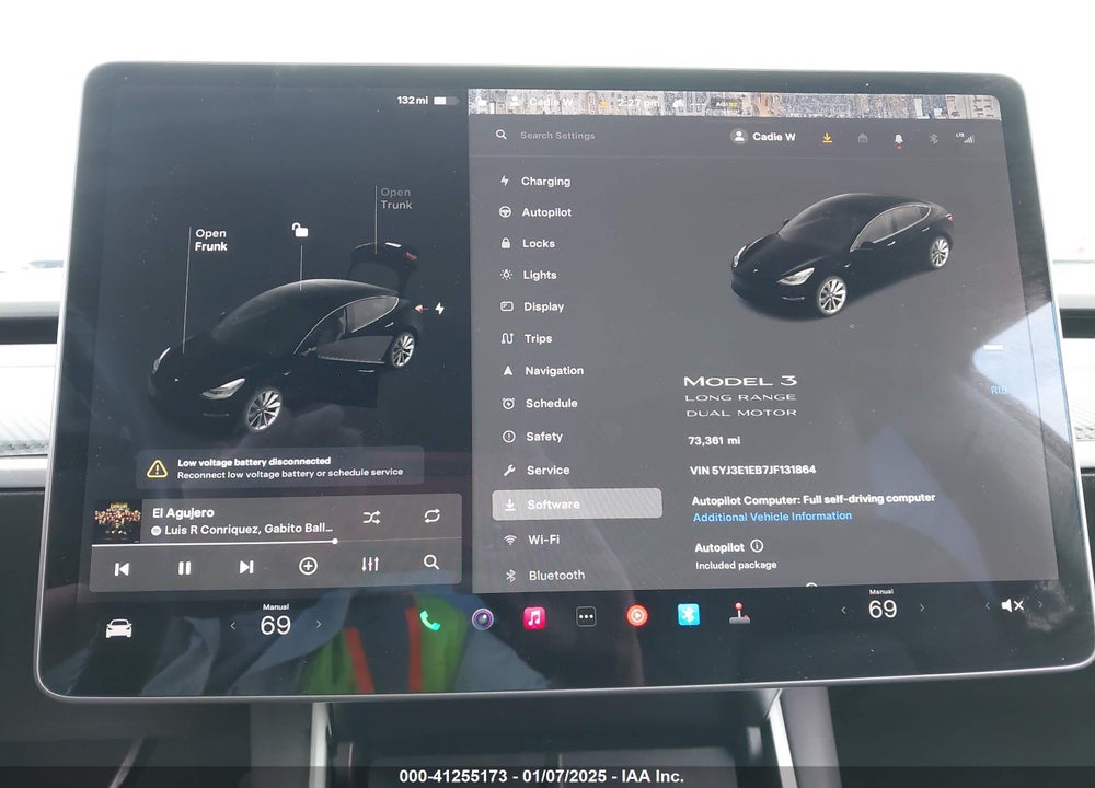 2018 TESLA MODEL 3 LONG RANGE/PERFORMANCE VIN: 5YJ3E1EB7JF131864