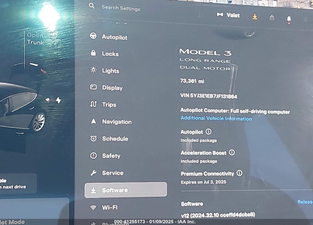 2018 TESLA MODEL 3 LONG RANGE/PERFORMANCE VIN: 5YJ3E1EB7JF131864