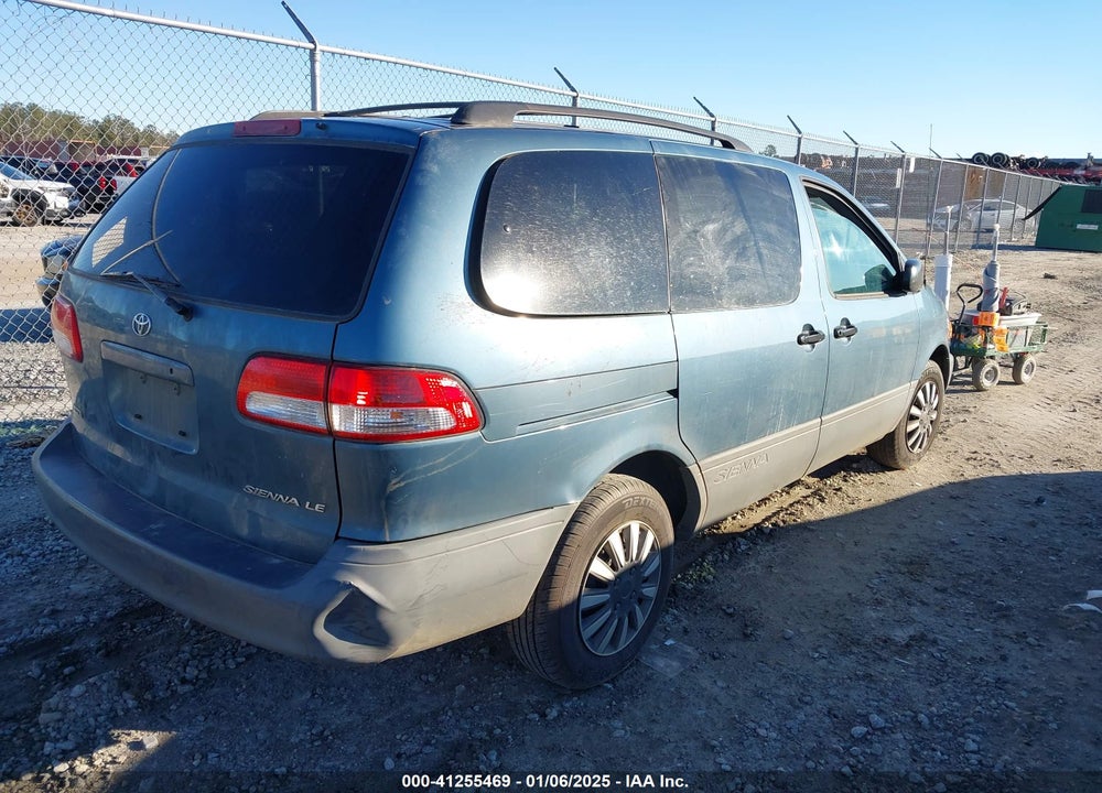 2002 TOYOTA SIENNA LE VIN: 4T3ZF13C12U444861