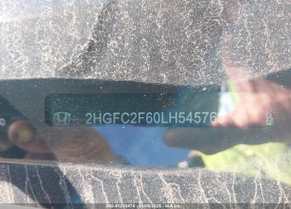 2020 HONDA CIVIC LX VIN: 2HGFC2F60LH545769