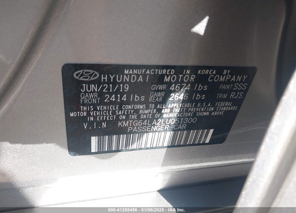 2020 GENESIS G70 VIN: KMTG64LA2LU051300