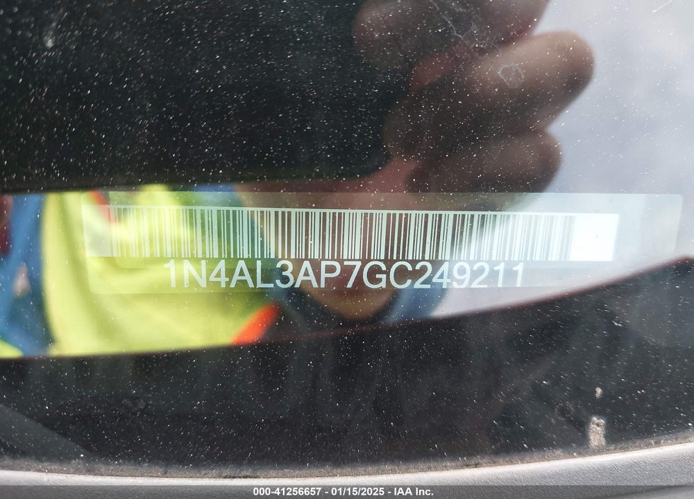 2016 NISSAN ALTIMA VIN: 1N4AL3AP7GC249211