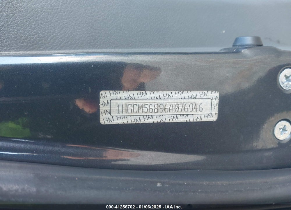 2006 HONDA ACCORD VIN: 1HGCM56896A076946