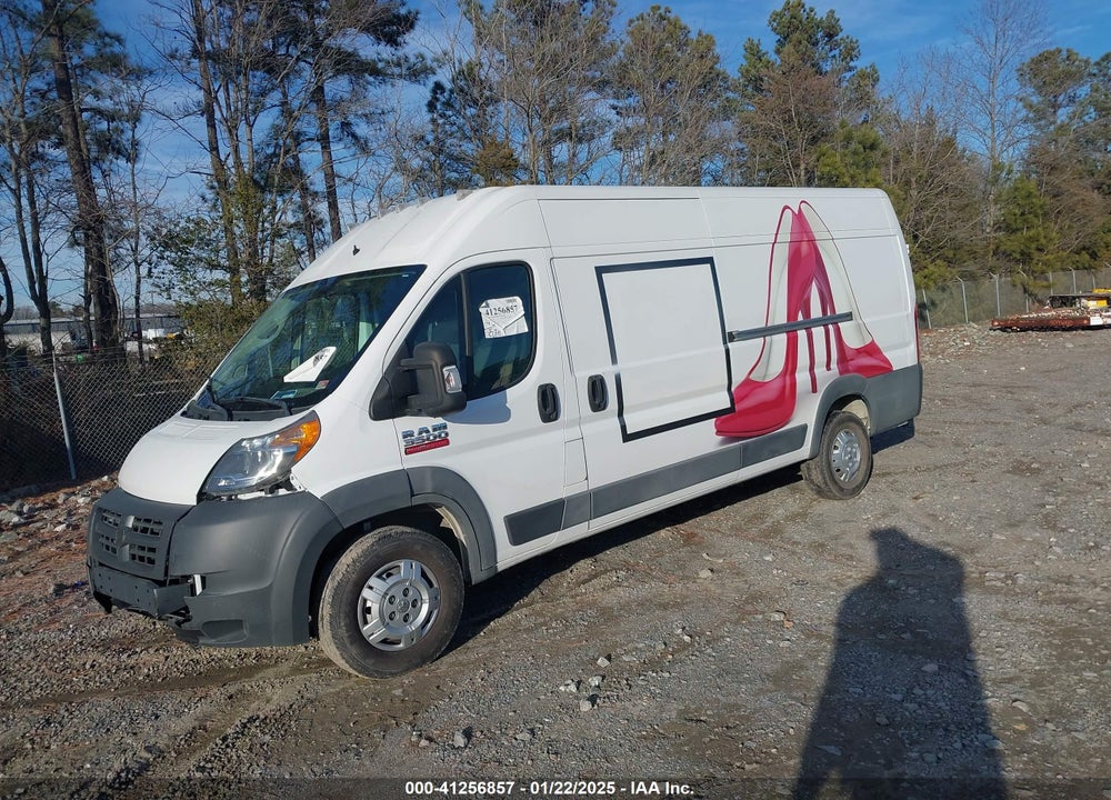 2018 RAM PROMASTER 3500 CARGO VAN HIGH ROOF 159 WB EXT VIN: 3C6URVJG3JE150894