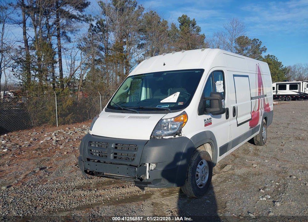 2018 RAM PROMASTER 3500 CARGO VAN HIGH ROOF 159 WB EXT VIN: 3C6URVJG3JE150894