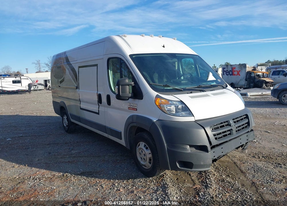 2018 RAM PROMASTER 3500 CARGO VAN HIGH ROOF 159 WB EXT VIN: 3C6URVJG3JE150894