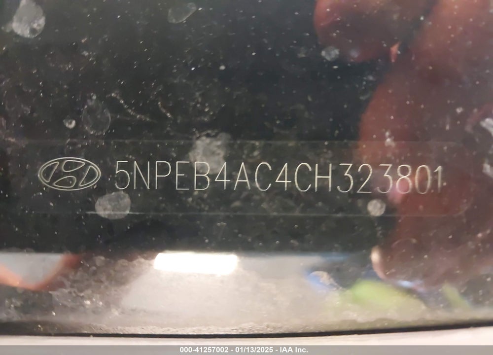 2012 HYUNDAI SONATA GLS VIN: 5NPEB4AC4CH323801