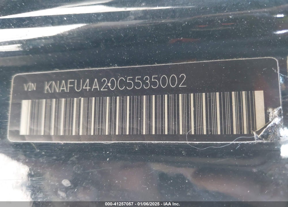 2012 KIA FORTE VIN: KNAFU4A20C5535002