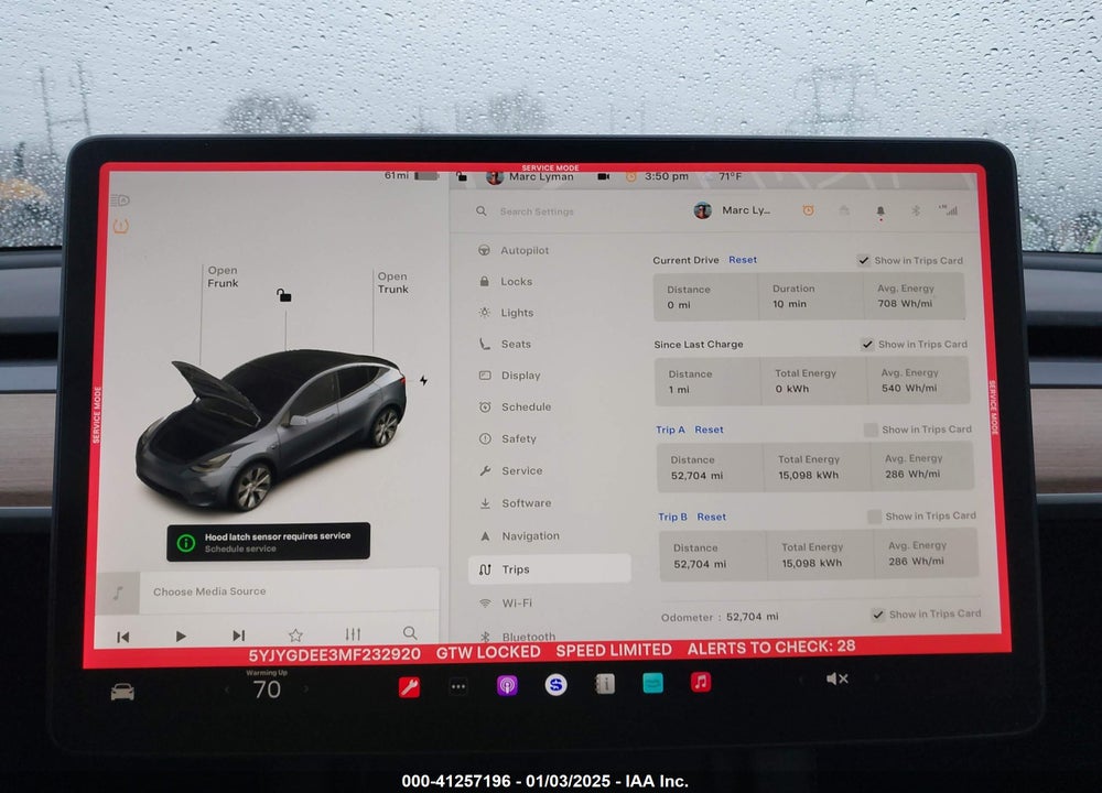 2021 TESLA MODEL Y LONG RANGE DUAL MOTOR ALL-WHEEL DRIVE VIN: 5YJYGDEE3MF232920