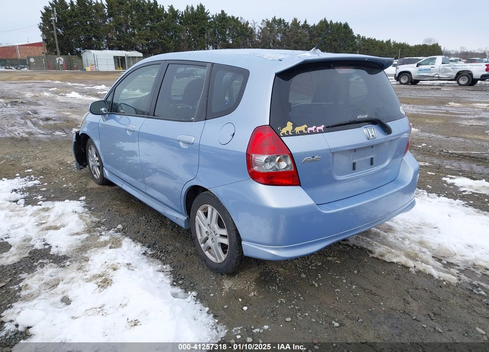 2008 HONDA FIT SPORT VIN: JHMGD37638S041011