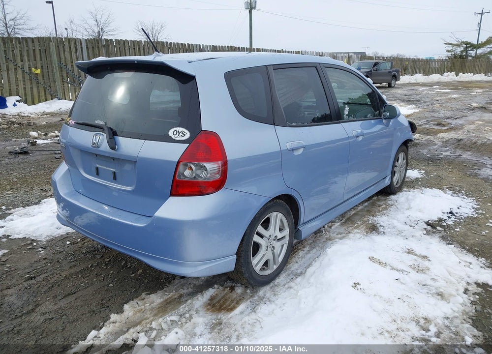 2008 HONDA FIT SPORT VIN: JHMGD37638S041011