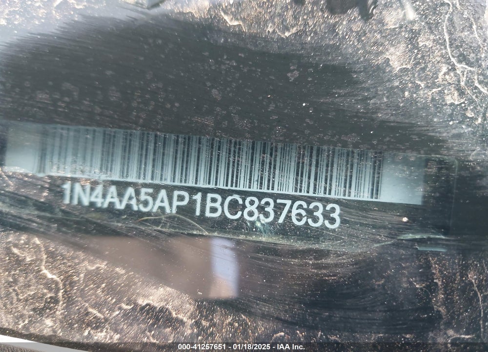 2011 NISSAN MAXIMA 3.5 SV VIN: 1N4AA5AP1BC837633