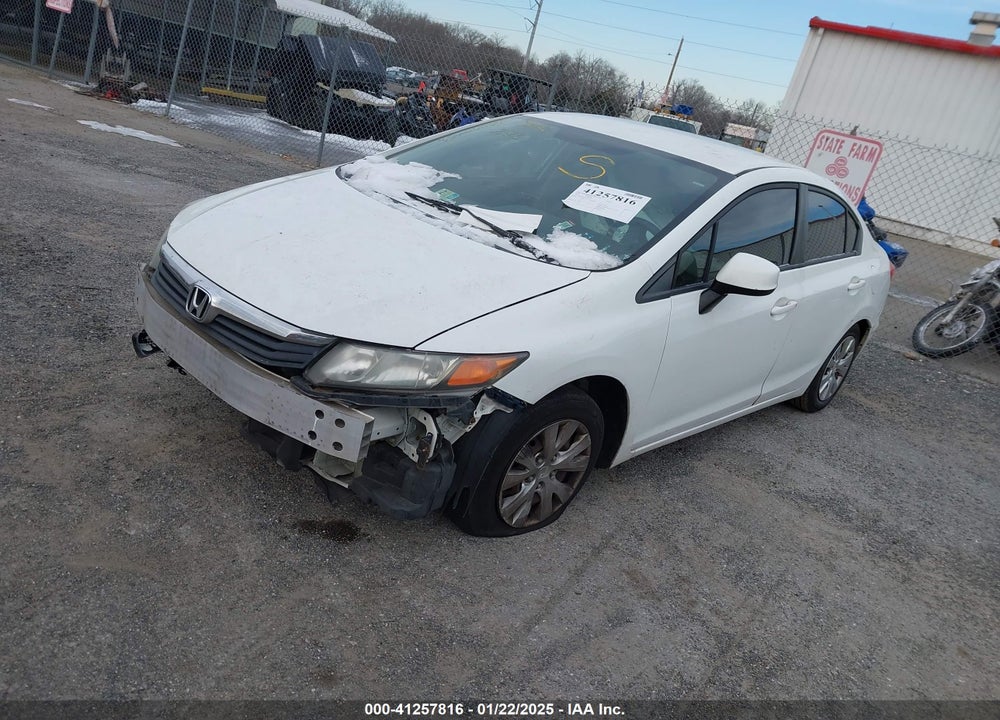 2012 HONDA CIVIC SDN LX VIN: 2HGFB2F57CH310361