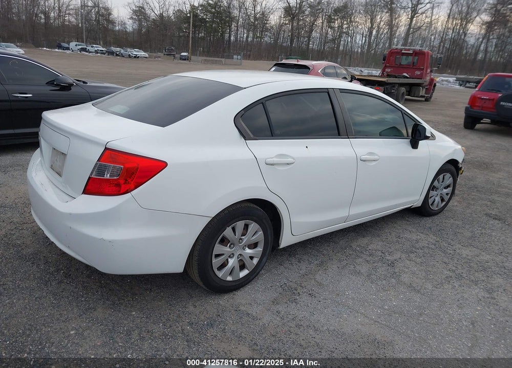 2012 HONDA CIVIC SDN LX VIN: 2HGFB2F57CH310361